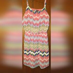 JJ Basics Lined Print Dress Junior L